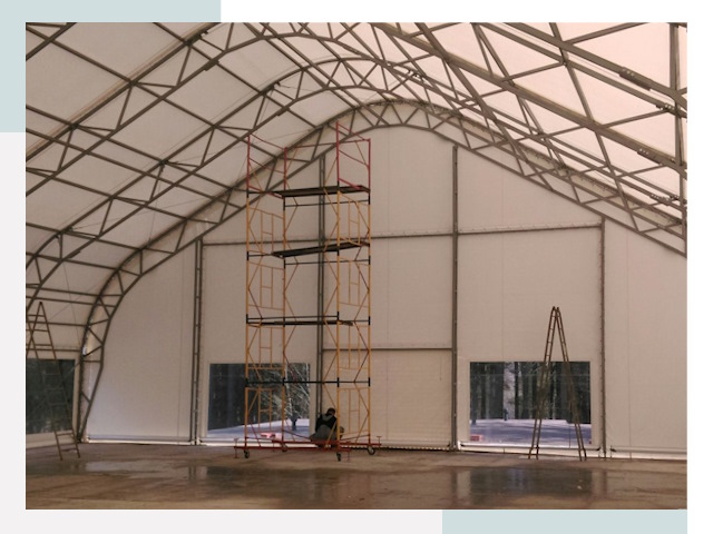 Шатровые ангары в Глазове